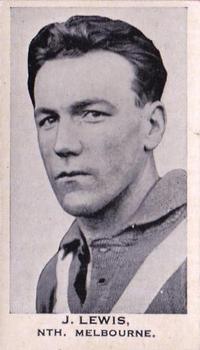 1932 Godfrey Phillips Tobacco Victorian League & Association Footballers #27 John Lewis Front